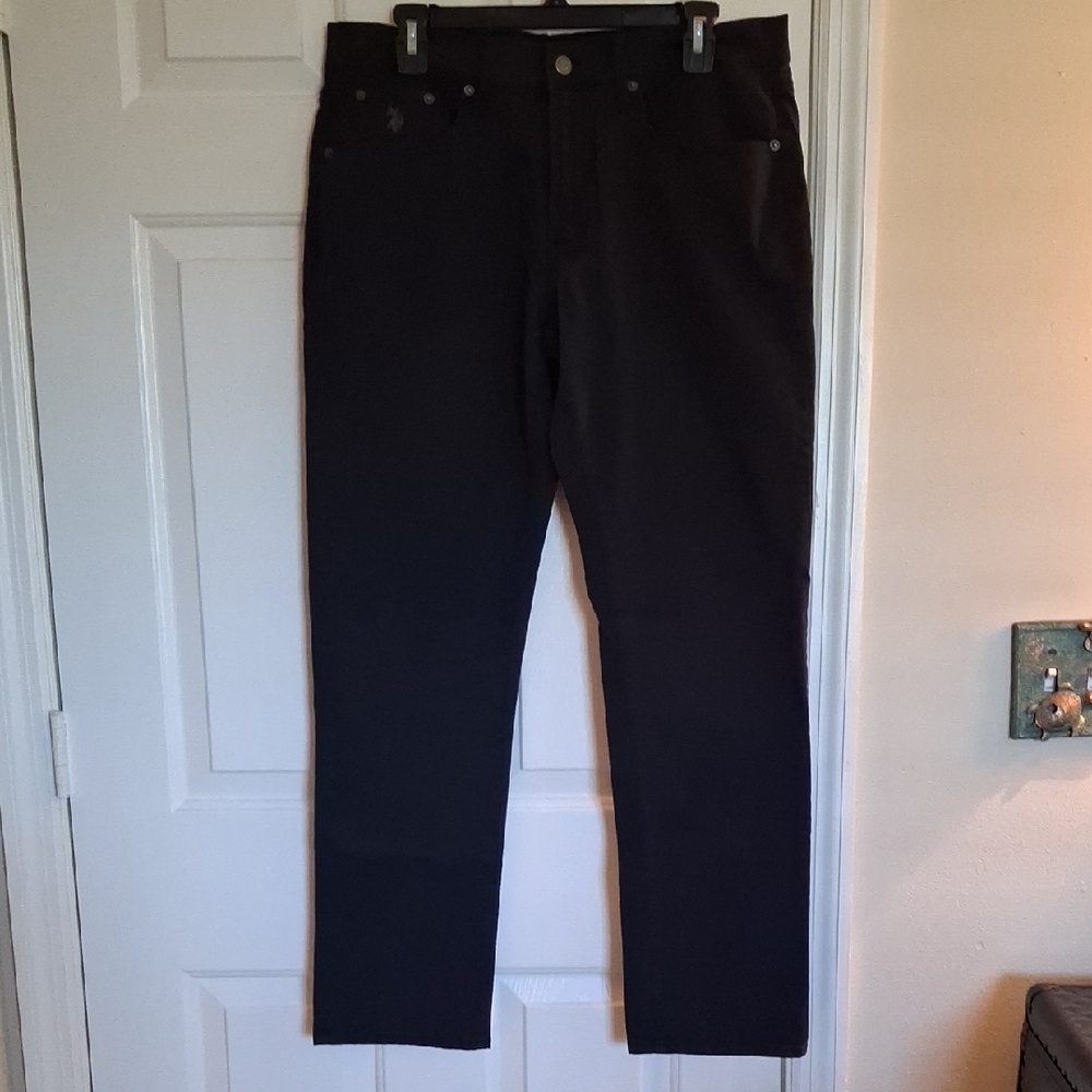 U.S. Polo Assn. Men's Black Straight Jeans